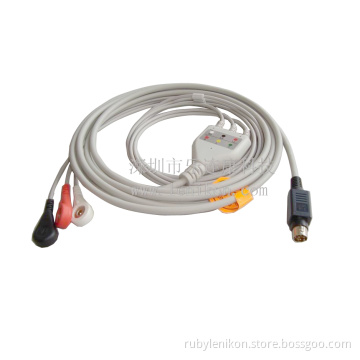 Mek 3 lead Snap ECG Cable